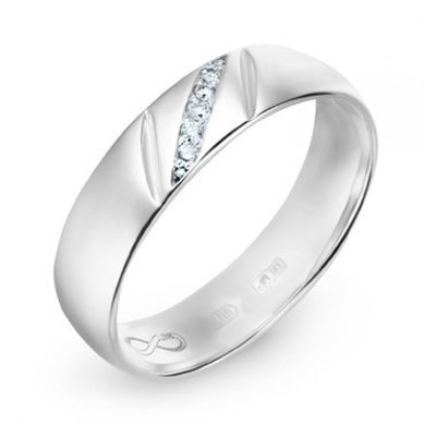 Обручальное кольцо R01-WED-00017-М8027 - Ювелирный бренд Московский ювелирный завод в Челябинске...