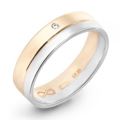 Обручальное кольцо R01-WED-00025-М8035 - Ювелирный бренд Московский ювелирный завод в Челябинске...