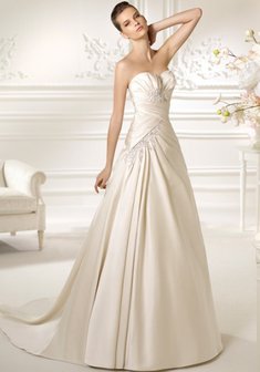 Свадебное платье L33483. А-силуэт, длинное со шлейфом.