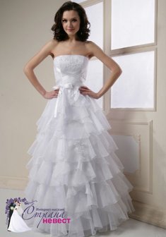 Свадебное платье С33591. С пышной юбкой, длинное без шлейфа.