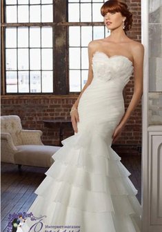 Свадебное платье С33598. Силуэт Русалка (Рыбка), длинное со шлейфом.