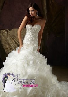 Свадебное платье С33600. Силуэт Русалка (Рыбка), длинное со шлейфом.