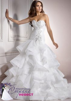 Свадебное платье С33603. С пышной юбкой, длинное со шлейфом.
