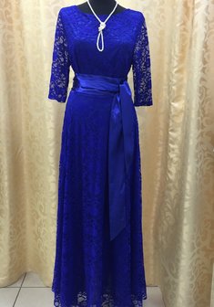 Вечернее платье S45120. А-силуэт, длинное без шлейфа.